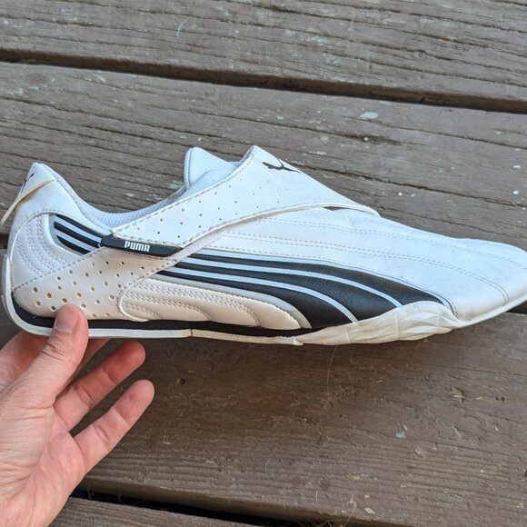 White PUMA Jiyu Slip on Velcro Sneakers shoes Mens US12 EU46 30CM - Picture 12 of 16